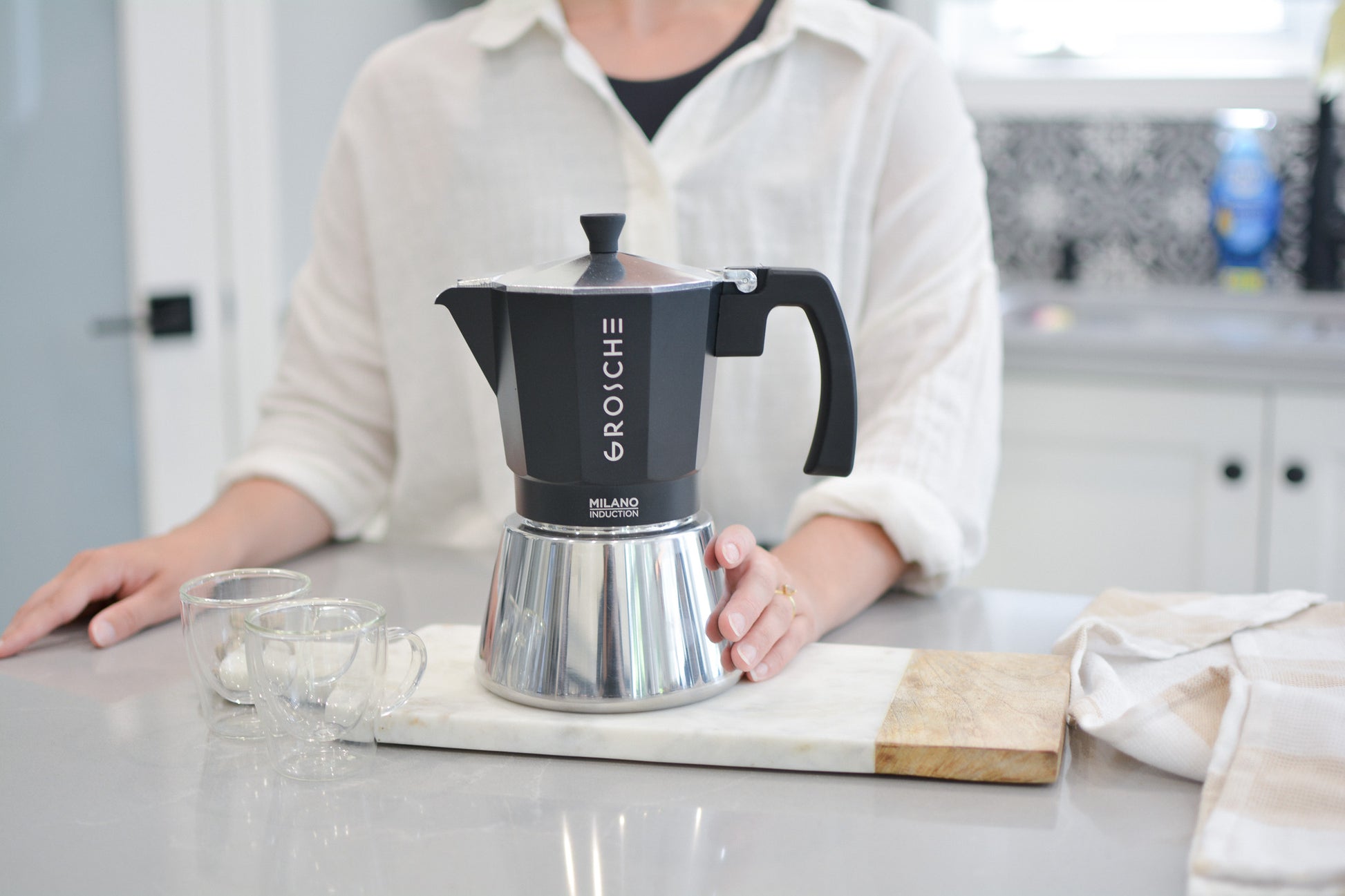 CAFETIÈRE ITALIENNE MILANO INDUCTION GROSCHE – Cafés MUDA